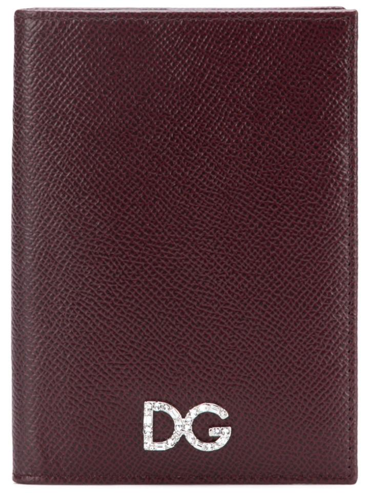 Dolce & Gabbana Logo Plaque Foldover Wallet - Red