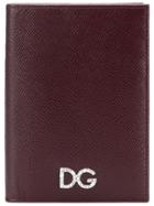 Dolce & Gabbana Logo Plaque Foldover Wallet - Red