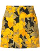 No21 Fitted Floral Print Skirt - Yellow