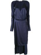 Dion Lee Contour Tie Dress, Women's, Size: 8, Blue, Silk