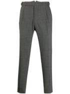 Tagliatore Houndstooth Pattern Trousers - Black