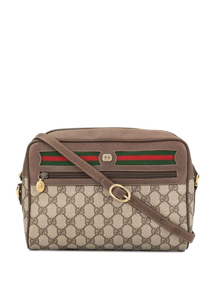 Gucci Pre-owned Shelly Line Gg Supreme Shoulder Bag - Neutrals