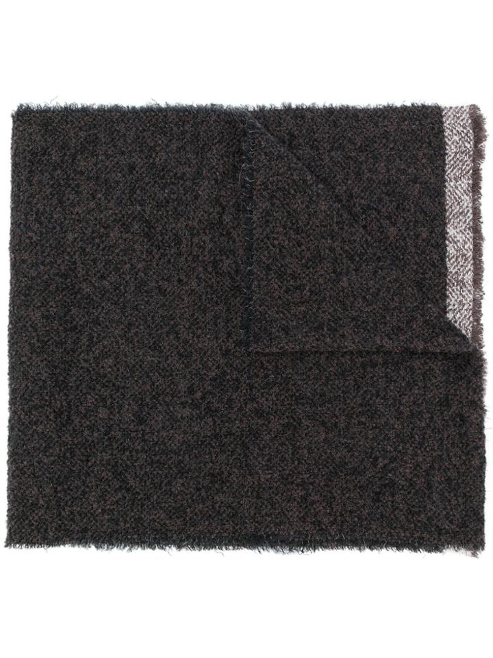 Destin Bord Knitted Scarf - Brown