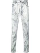 Represent Tie-dye Fitted Jeans - Grey