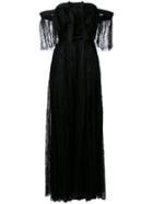 Giambattista Valli - Bardot Lace Gown - Women - Silk/polyamide/viscose - 42, Women's, Black, Silk/polyamide/viscose