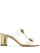 Casadei Jewelled Sandals - Gold