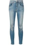 Adaptation Distressed Skinny Jeans, Women's, Size: 28, Blue, Cotton/spandex/elastane