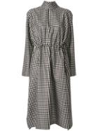 Ujoh Gingham Check Dress - Black