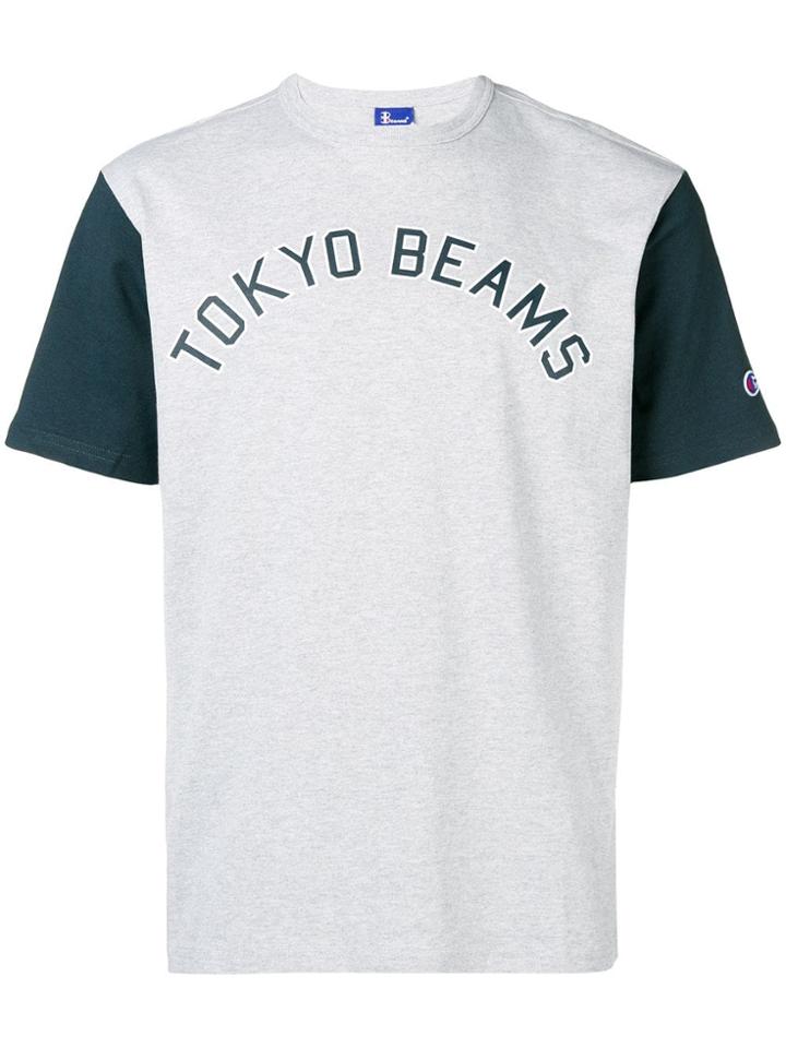 Champion Slogan Crewneck T-shirt - Grey