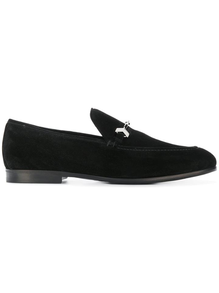 Jimmy Choo Buckle Embellished Loafers - Black