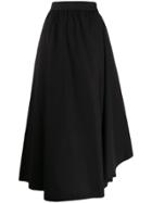 Barena Asymmetric Full Skirt - Black