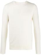 Majestic Filatures Long-sleeve Fitted Sweater - White