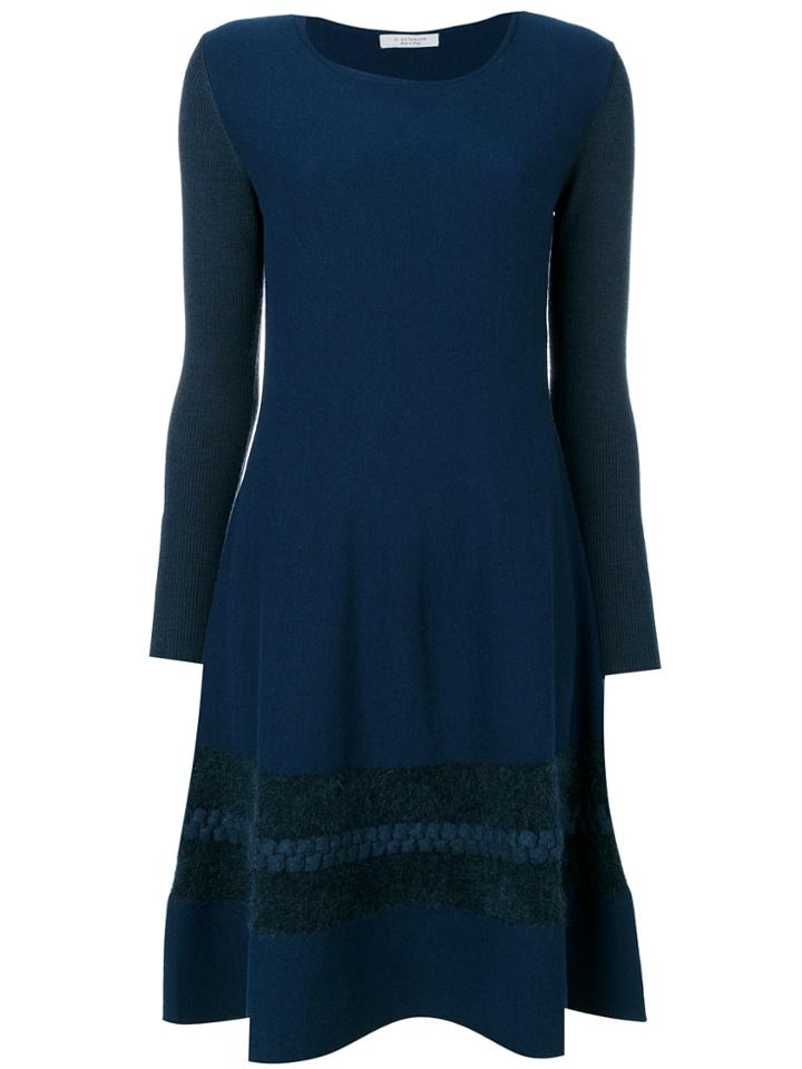 D.exterior Tie Neck Dress - Blue