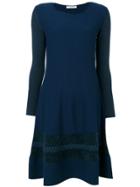 D.exterior Tie Neck Dress - Blue