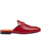 Gucci Princetown Leather Mules - Red