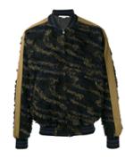 Stella Mccartney - Fringe Detail Bomber - Men - Cotton/viscose - 50, Black, Cotton/viscose