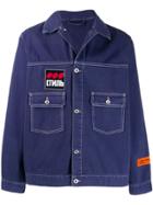 Heron Preston Denim Work Style Jacket - Blue