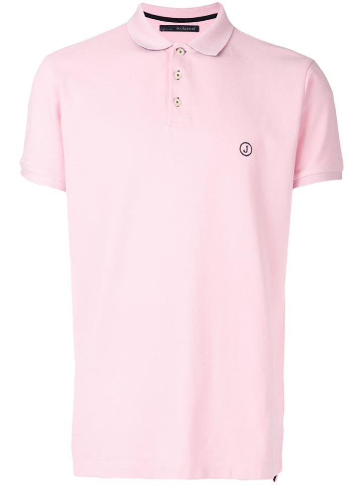 Jeckerson Embroidered Logo Polo Shirt - Pink & Purple