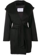 Max Mara Rialto Hooded Coat - Black