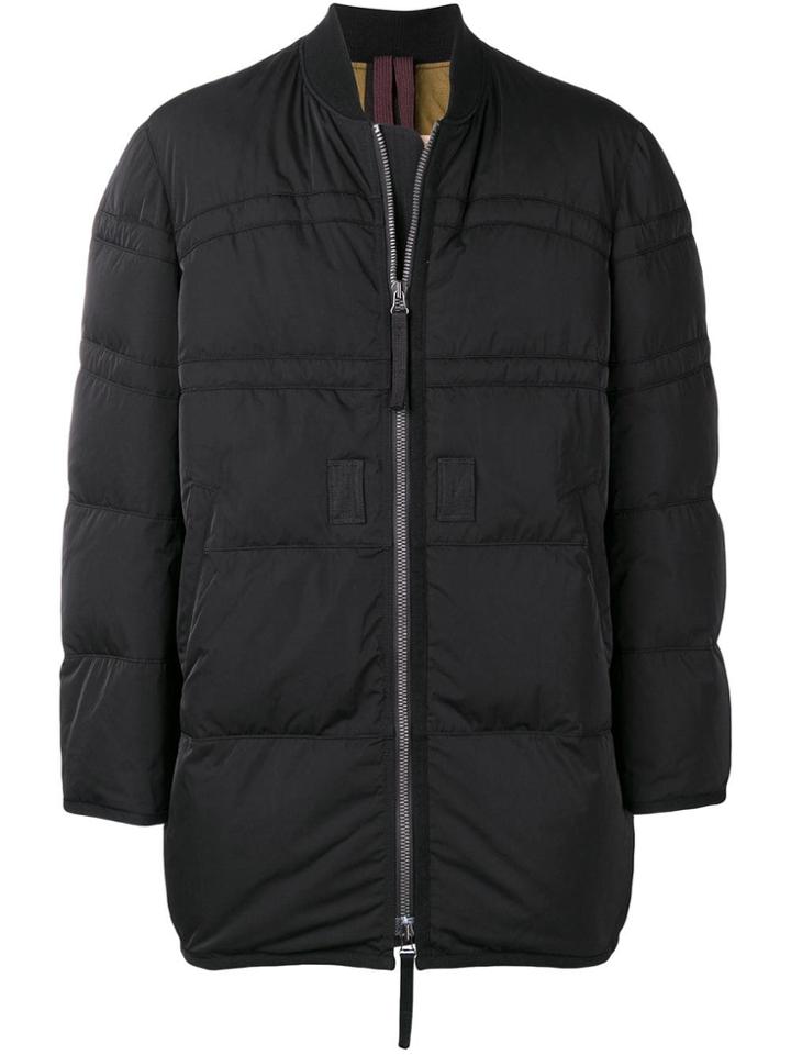 Ziggy Chen Padded Bomber Coat - Black