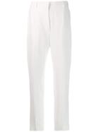 Alexander Mcqueen High-waisted Cigarette Trousers - White