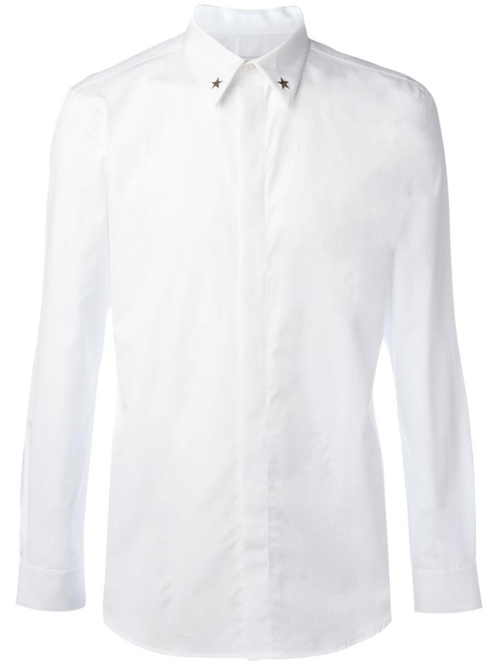 Givenchy Star Collar Tip Shirt, Men's, Size: 39, White, Cotton/spandex/elastane