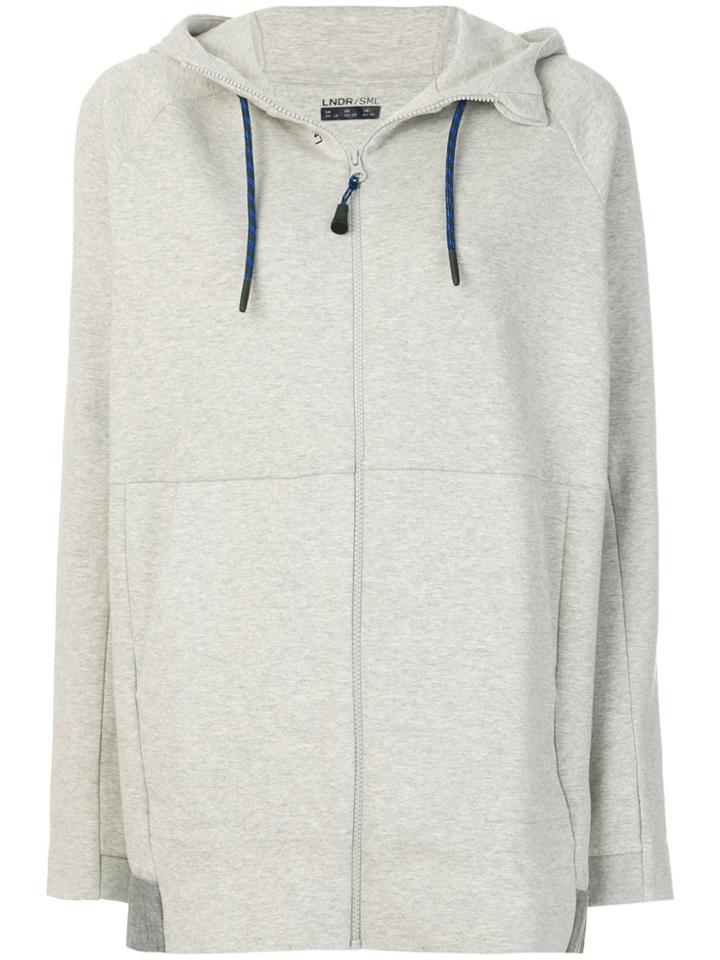 Lndr Drawstring Zip Hoodie - Grey