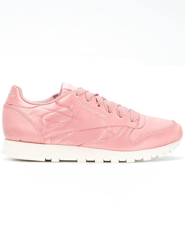 Reebok Logo Lace-up Sneakers - Pink