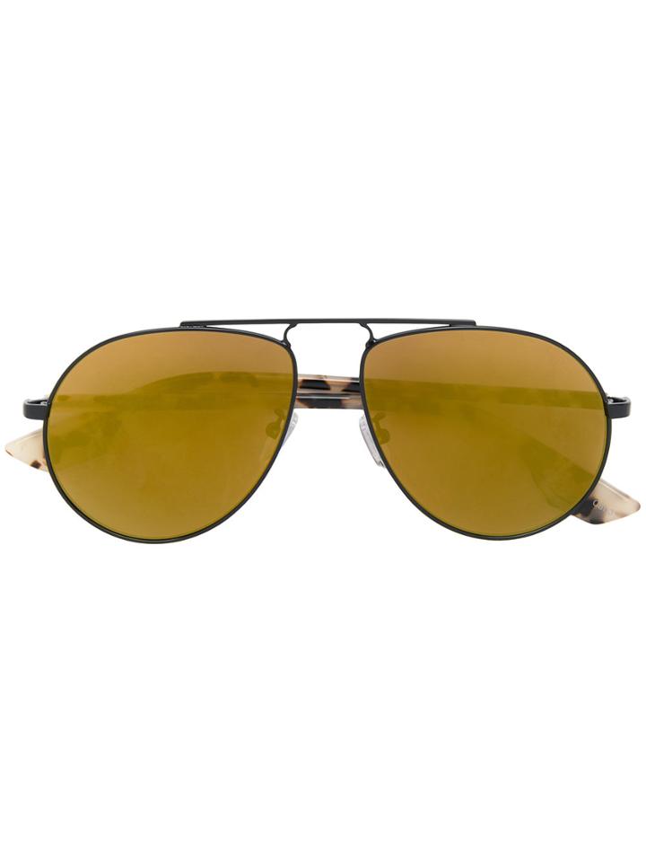 Mcq By Alexander Mcqueen Eyewear Round Aviator Sunglasses - Black