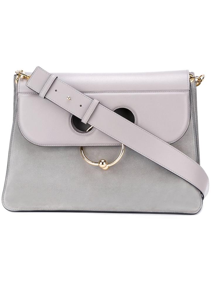 Jw Anderson Medium 'pierce' Shoulder Bag - Grey