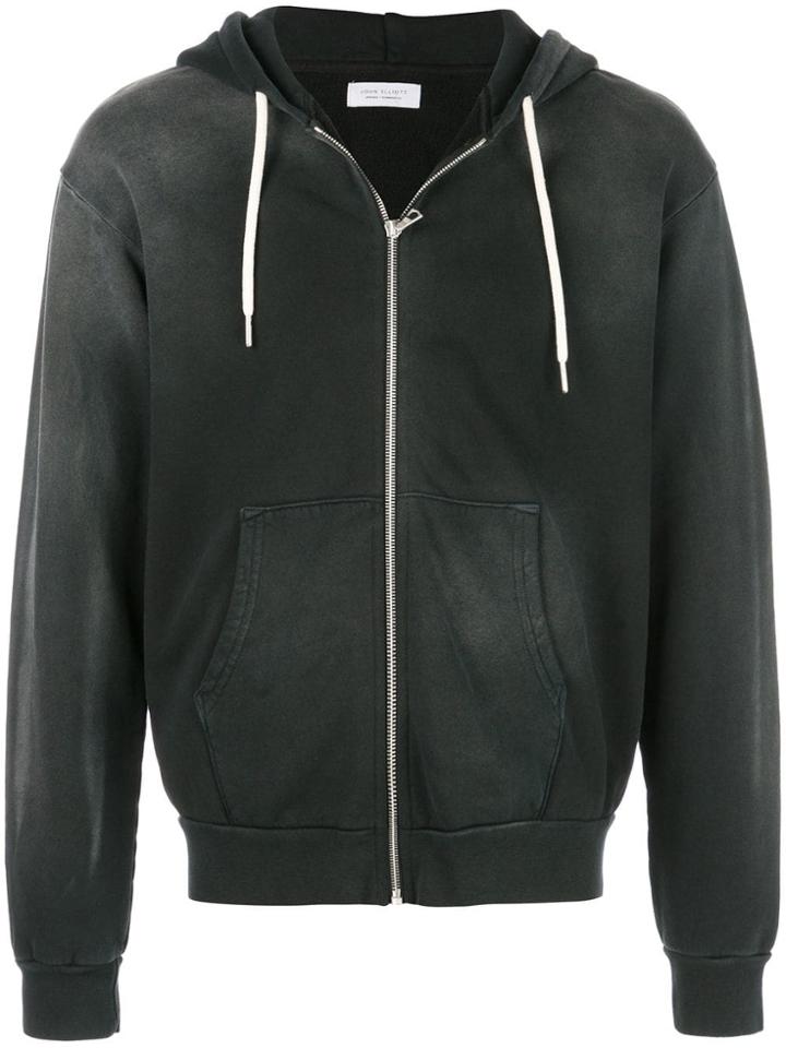 John Elliott Hooded Zip-up Jacket - Black
