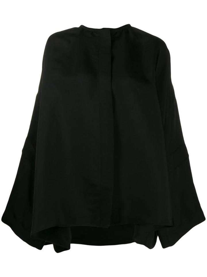 Jil Sander Oversized Long-sleeved Blouse - Black