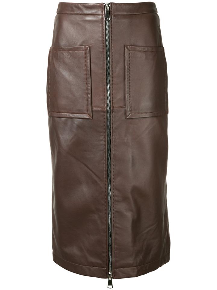 Manning Cartell Zipped Midi Skirt - Brown