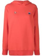 Kirin Embroidered Detail Hoodie - Orange