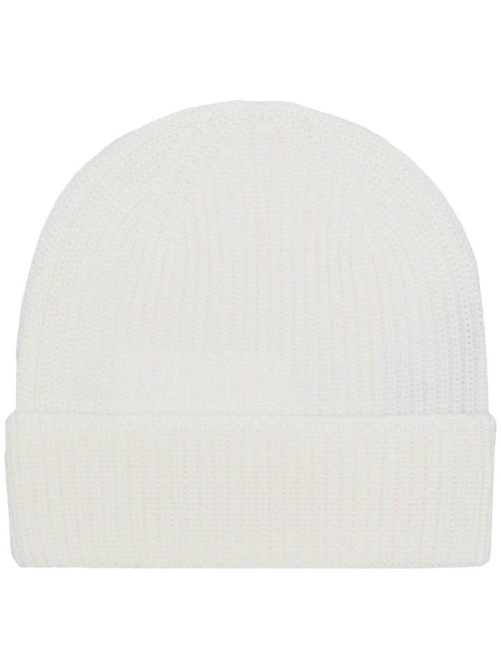 Sport Max Code Ribbed Knit Beanie - White