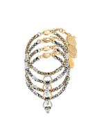 Radà 4 Set Of Gemstone And Ring Embellished Bracelets - Metallic