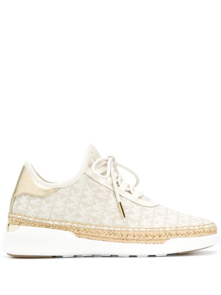 Michael Michael Kors Logo Pattern Low Sneakers - Neutrals
