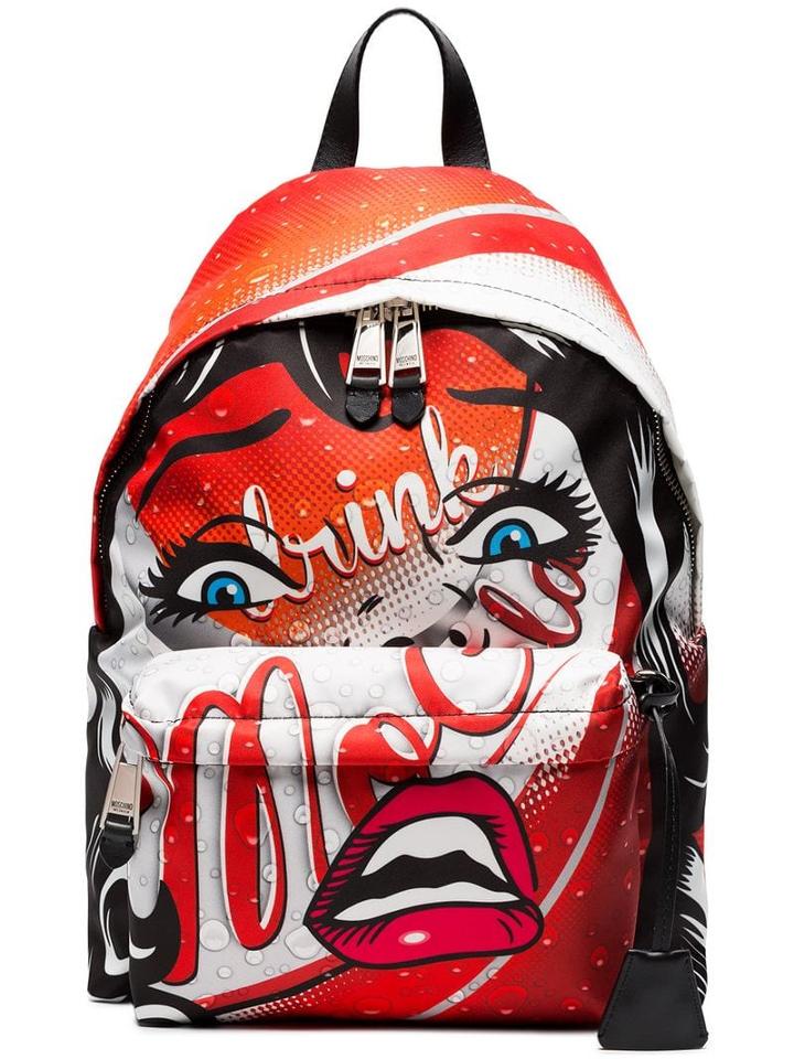 Moschino Multicoloured Face Print Backpack