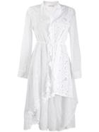 Anjuna Asymmetric Broderie Anglaise Shirt Dress - White