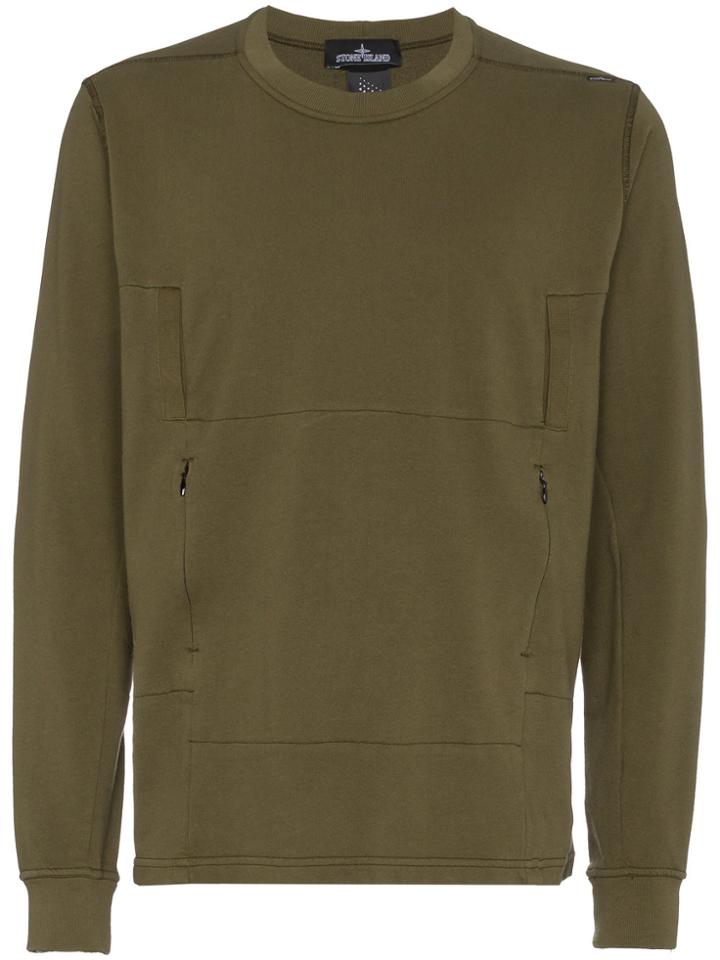 Stone Island Shadow Project Crew Neck Cotton Sweatshirt - Green