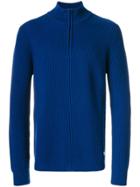 Cp Company Roll Neck Zip Pullover - Blue