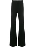 D.exterior High Rise Flared Trousers - Blue