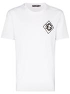 Dolce & Gabbana Logo Patch Cotton T-shirt - White