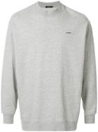 Bassike Logo Funnel-neck Sweatshirt - Grey