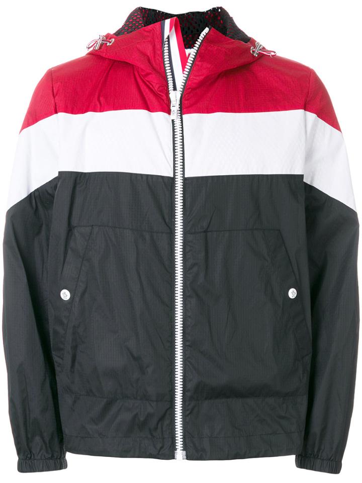 Moncler Gamme Bleu Colour Block Hooded Jacket - Blue