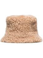 Sunnei Shearling Bucket Hat - Neutrals