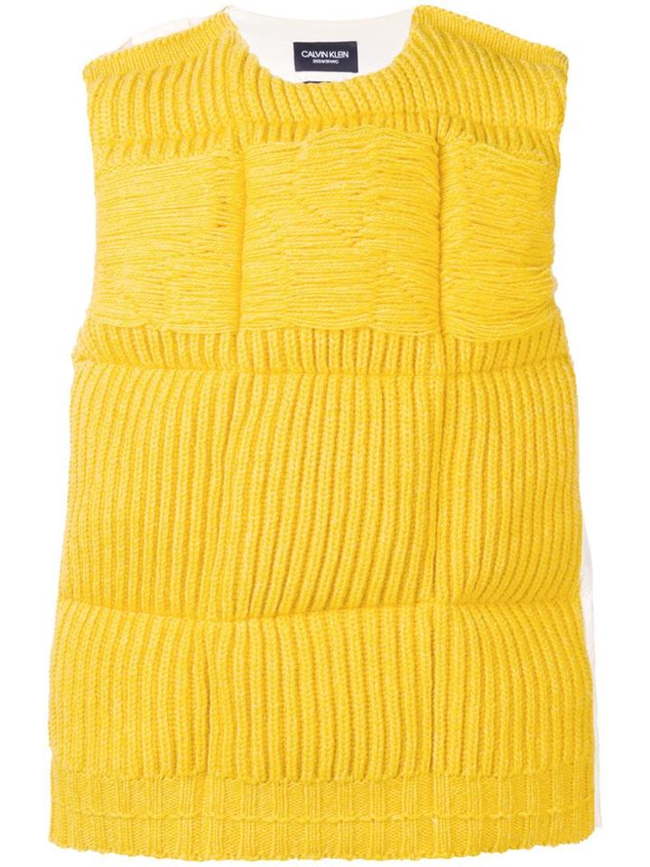 Calvin Klein 205w39nyc Quilted Knit Gilet - Yellow
