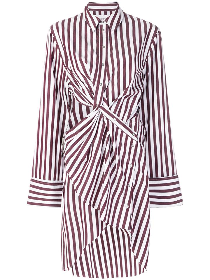 Marques'almeida Striped Wrap Shirt - Red