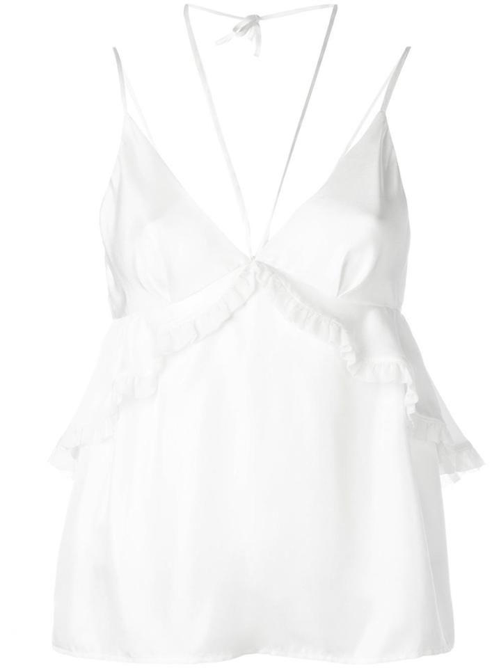 Thomas Wylde Ruffled Detail Top - White