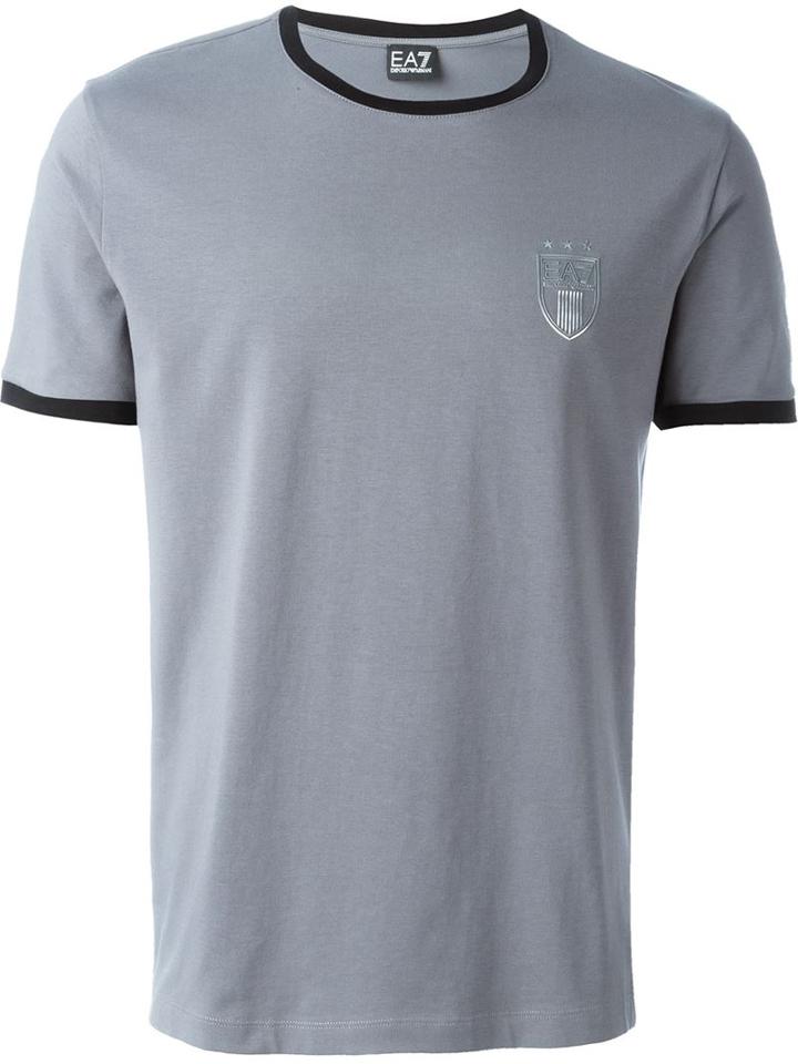 Ea7 Emporio Armani Contrast Trim T-shirt